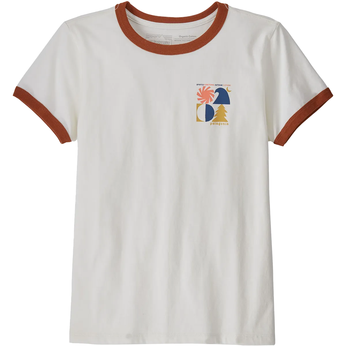 Women's Spirited Seasons Organic Ringer Tee Light Outfit Microfiber texture