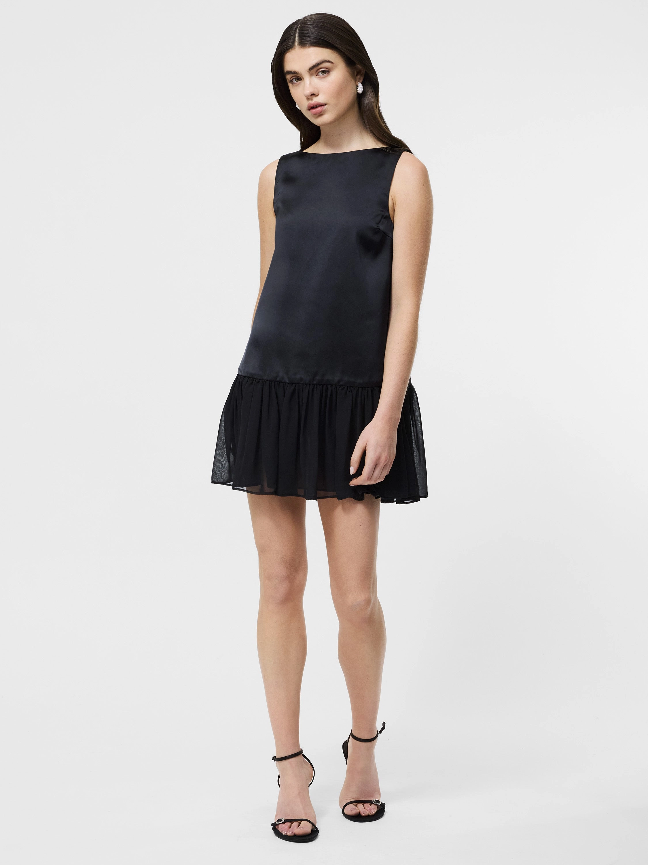 Marina Silky Drop Waist Mini Dress Motion Light