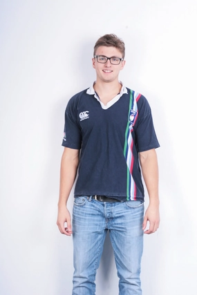 Canterbury of New Zealand Mens M Polo Shirt Navy Blue RBS Nations Cotton Outdoor Style Trend