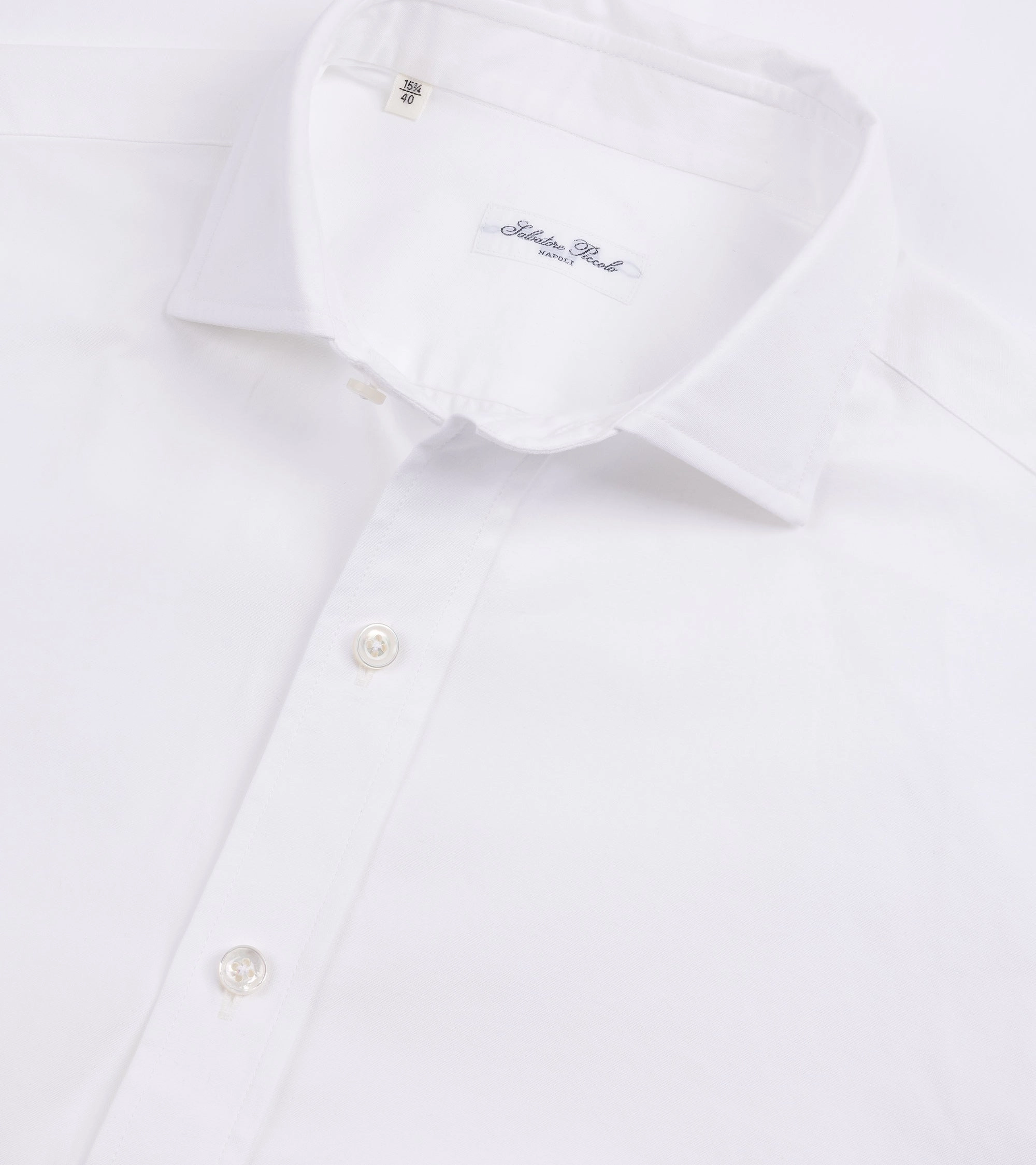 Salvatore Piccolo Cotton Canvas Shirt: White Lounge Comfort