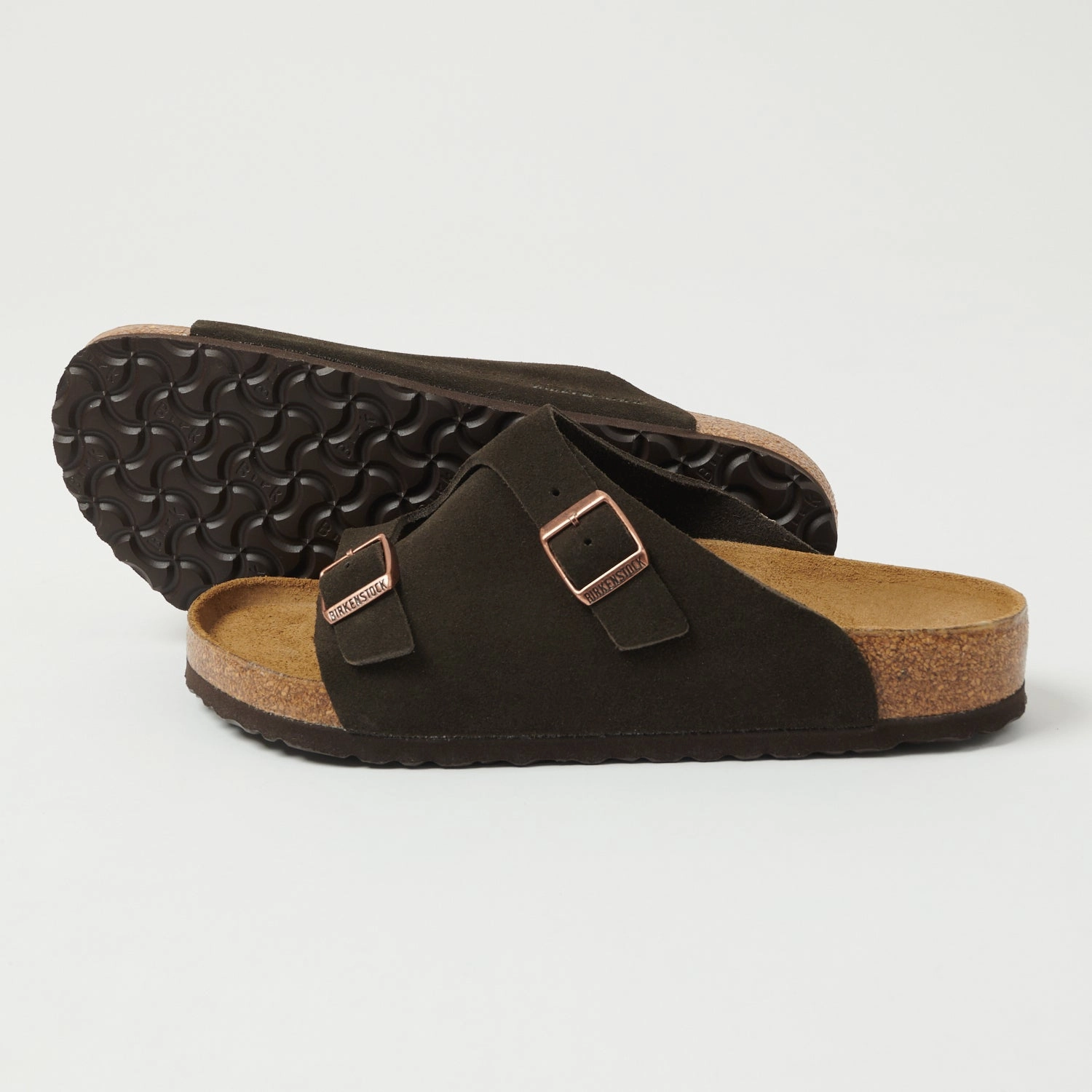 Birkenstock Z??rich Suede Leather Sandal - Mocha Adjustable
