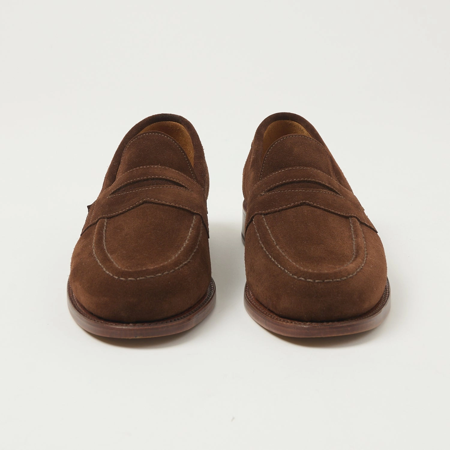 Slow Guard Toe Firm Sanders Aldwych Penny Loafer - Polo Snuff Suede