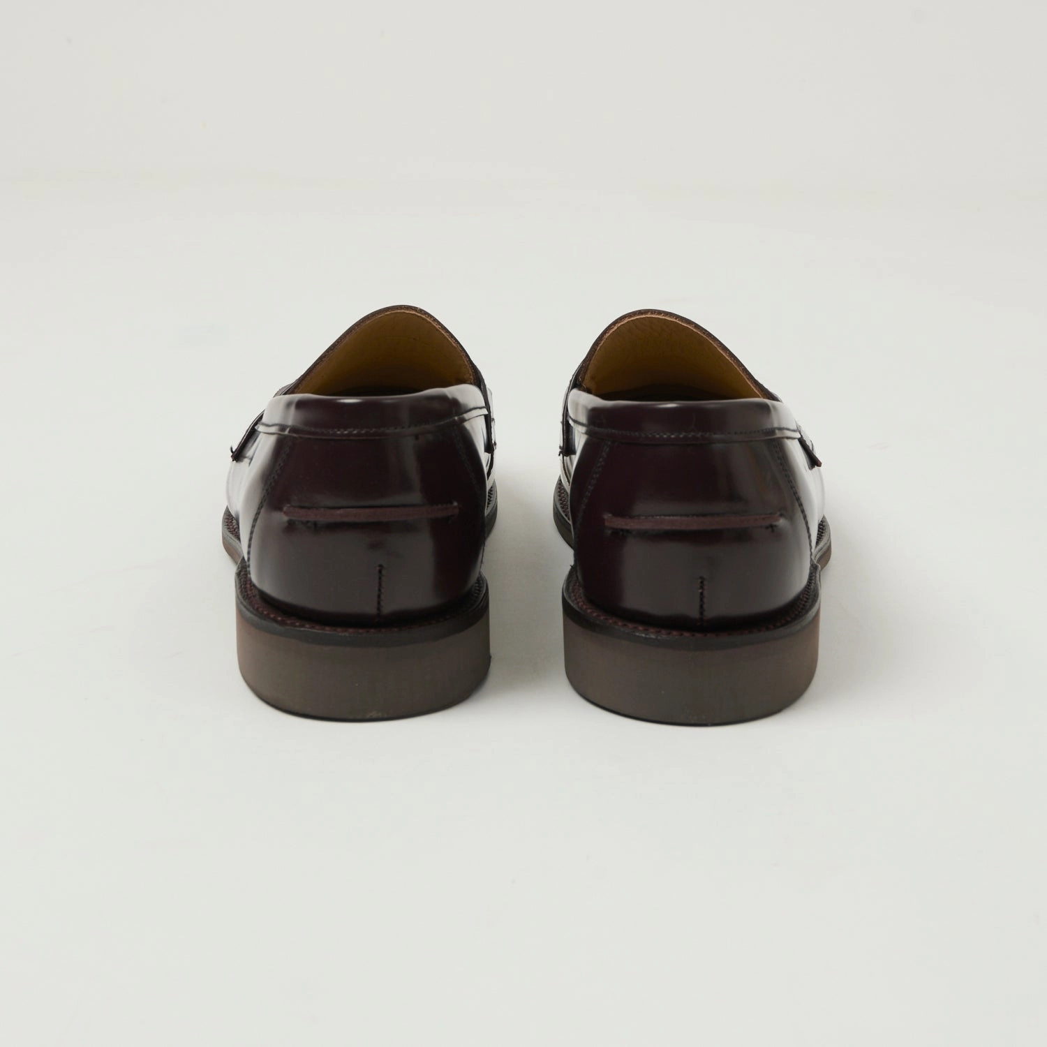 Sanders Butt Seam Loafer Shoe - Burgundy Polishing Leather Holiday Go Pack Easy