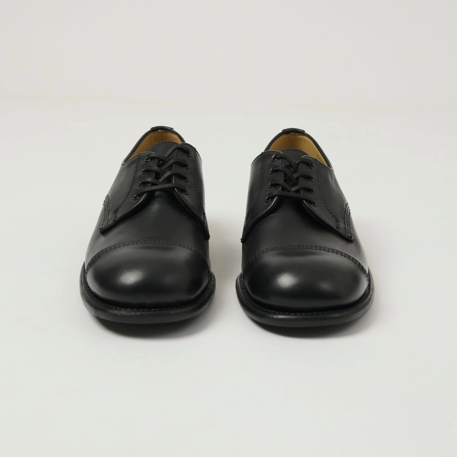 Sanders Derby Shoe - Black Waxy Stylish Comfort Simple Form