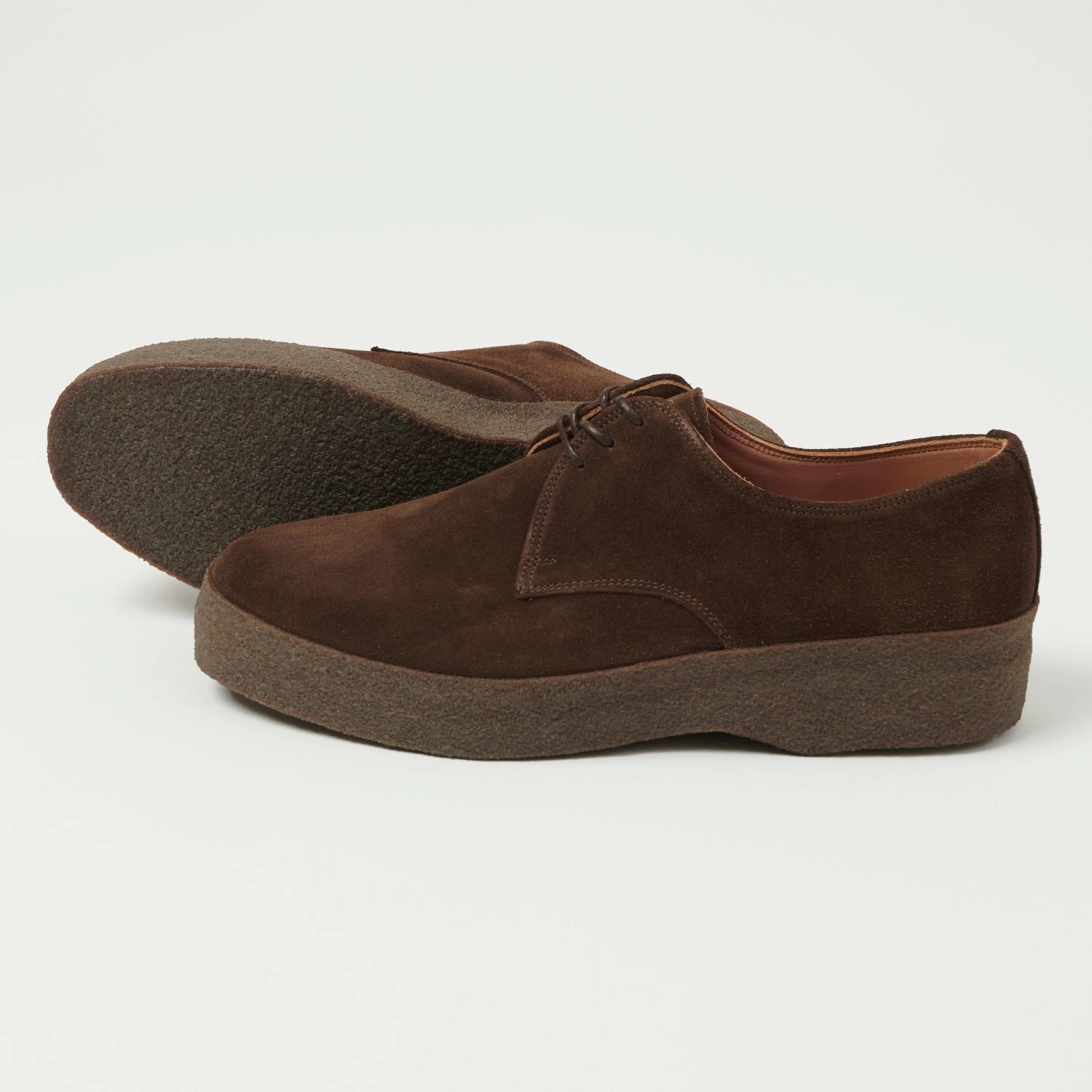 Light Glow Sanders Japan Collection Brit Shoe - Chocolate Brown Suede