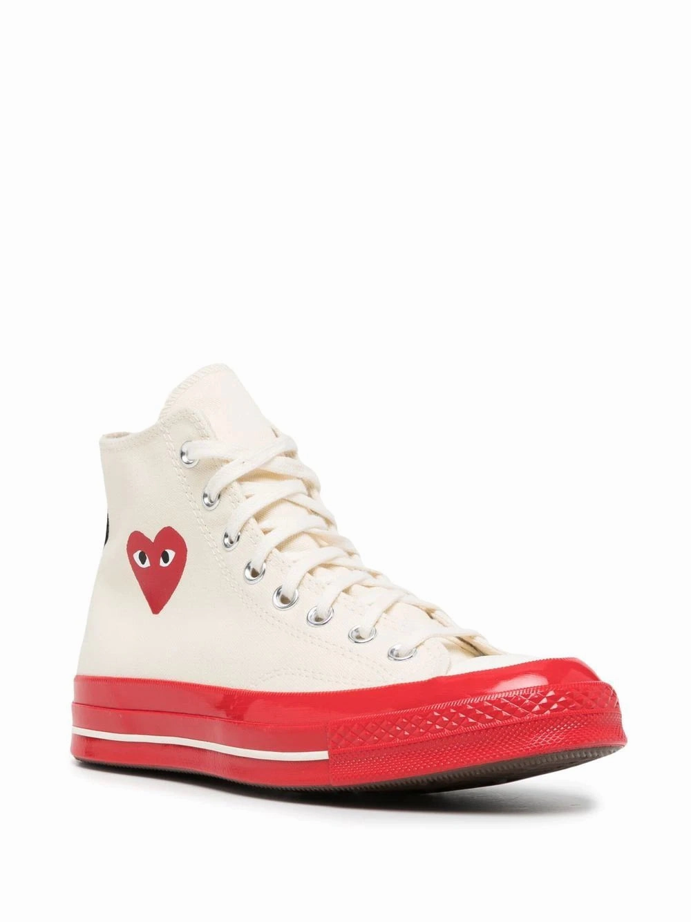Max Grip Dynamic Traction Pattern Converse High 'Chuck Taylor' Sneaker Red Sole - White
