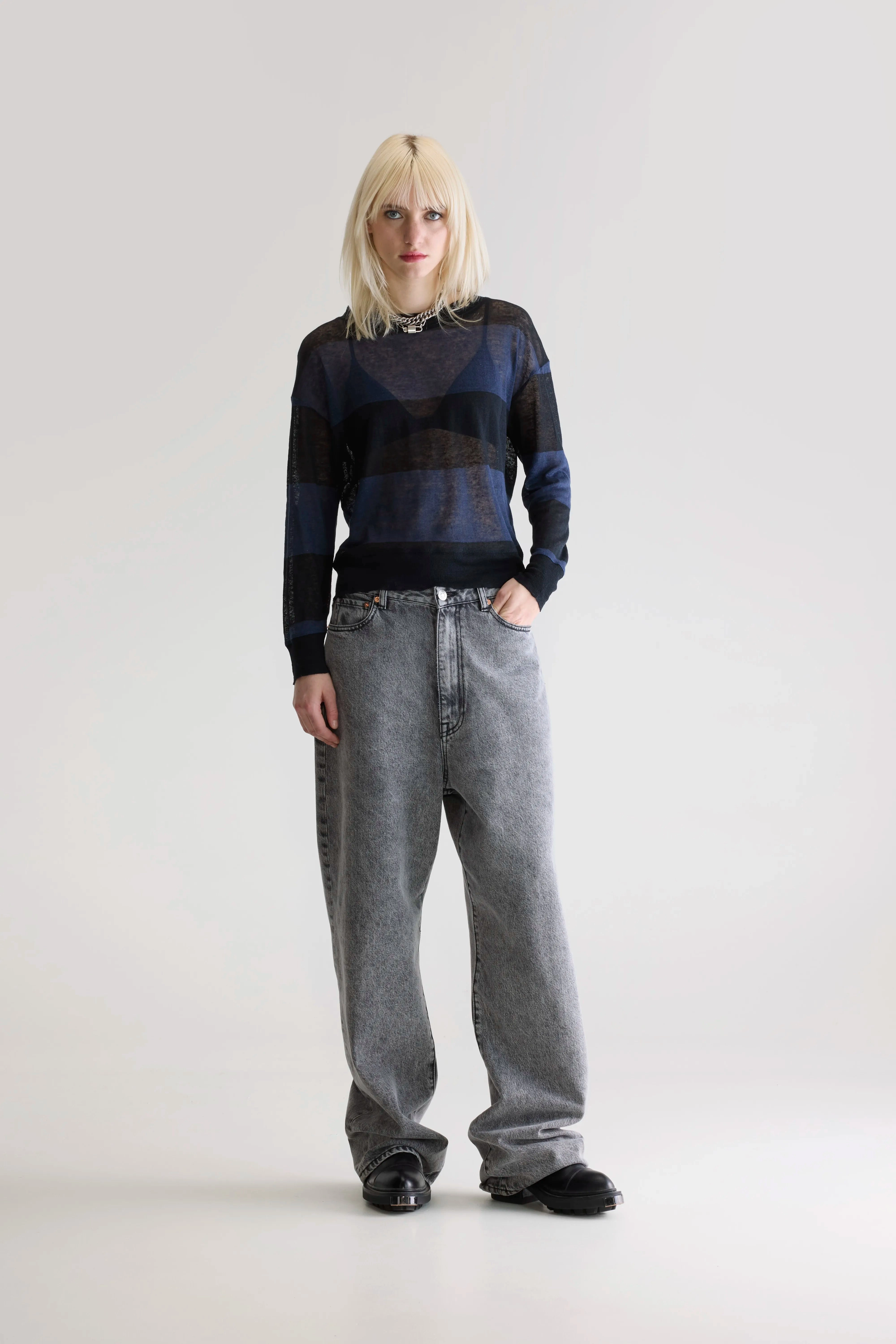 Cozy Top Senia relaxed t-shirt (252 / W / STRIPE B)