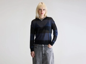 Senia relaxed t-shirt (252 / W / STRIPE B) date night look