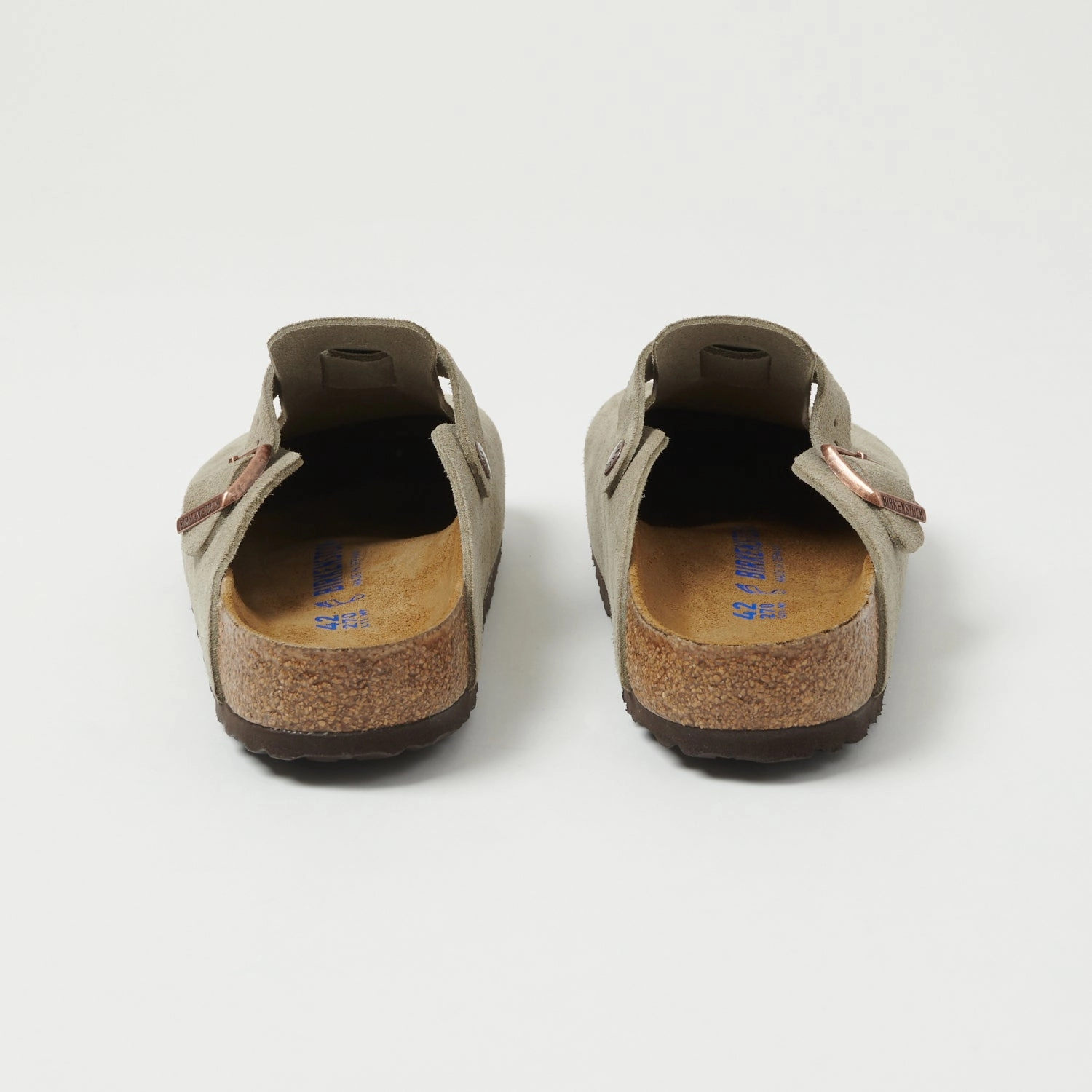 Standout Look Birkenstock Boston Suede Leather Shoe - Taupe