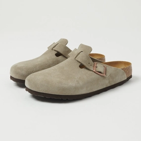 Birkenstock Boston Suede Leather Shoe - Taupe active shoes