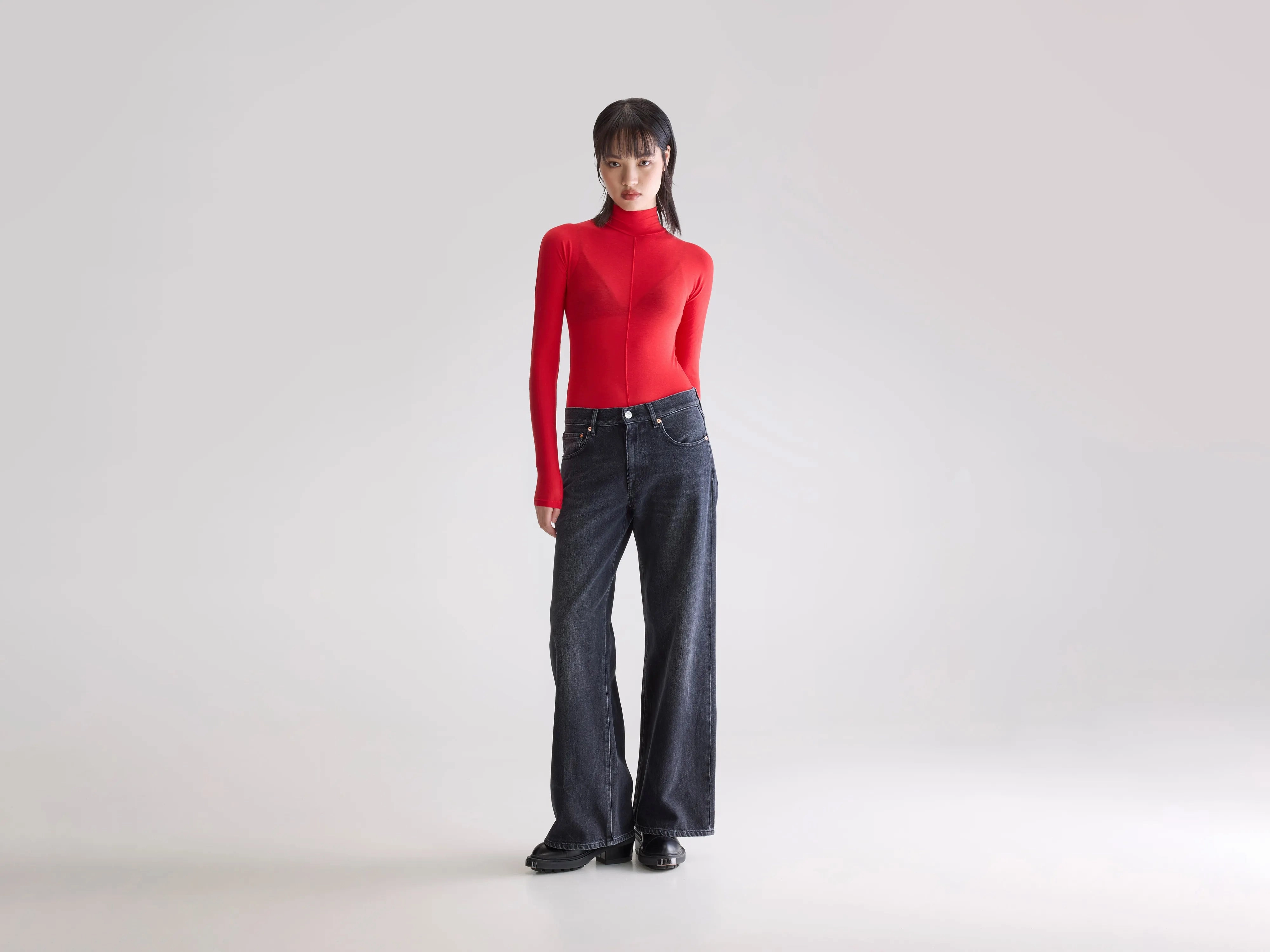 Denim N. 97 wide jeans (252 / W / USED BLACK) Foundation Piece