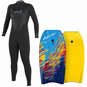 Women's Wetsuit & Bodyboard Package AntiChafe Seam Technology SeamlessDesign