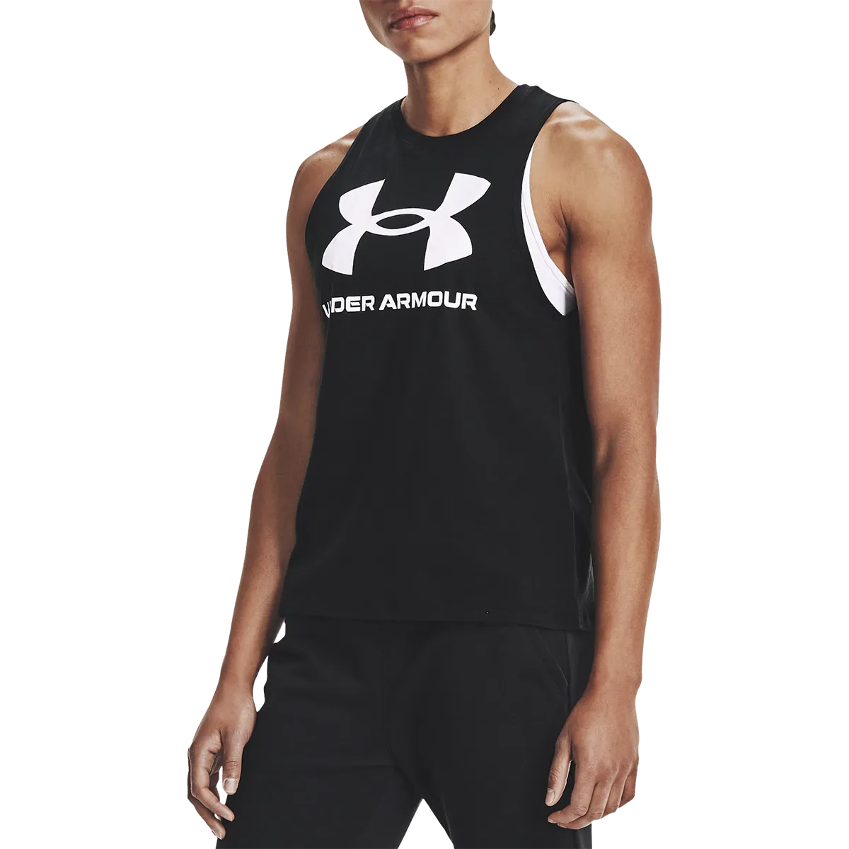 Sporty Vibe Micro Perforated Fabric Women's Sportstyle Graphic Tank