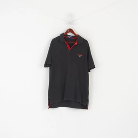 Weekend Trend Stylish and Cozy Polo Sport Ralph Lauren Men L Polo Shirt Black Cotton Vintage Stretch Classic Top