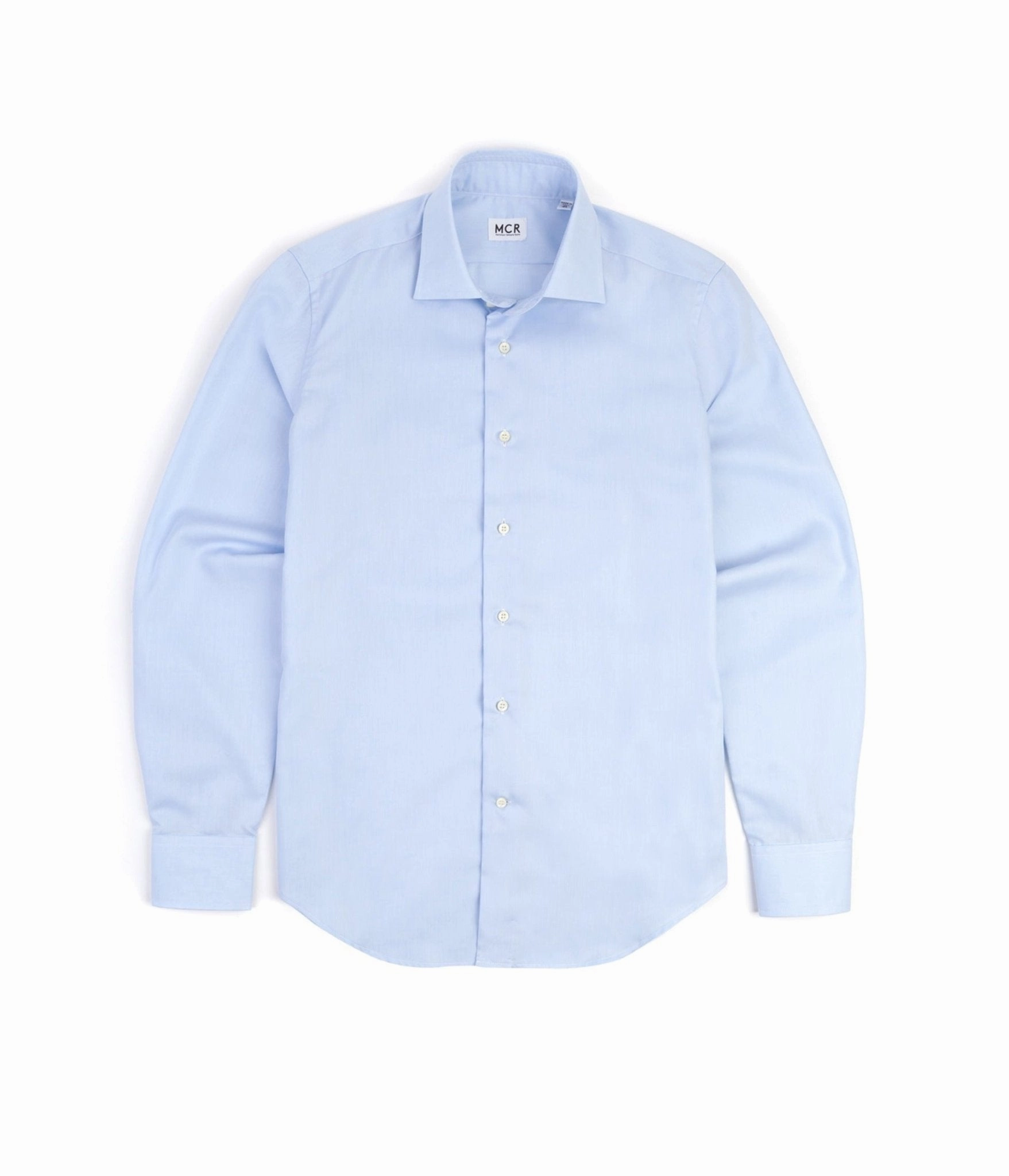 MCR Slim Pinpoint Shirt: Light Blue Flexible Material Quick Dry Construction