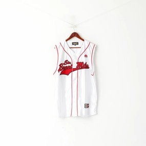 Eco Certified Fiber Durable Ribbed Hem Sir Benni Miles Men XL Shirt White Shiny Limietd Edition Team Sport Jersey Vest
