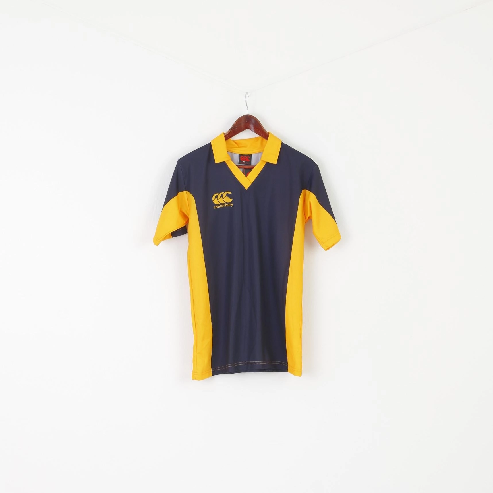 New Canterbury Men S Polo Shirt Navy Vintage Plain Sportswear Jersey Top Seasonal Wear Smooth Jersey Texture