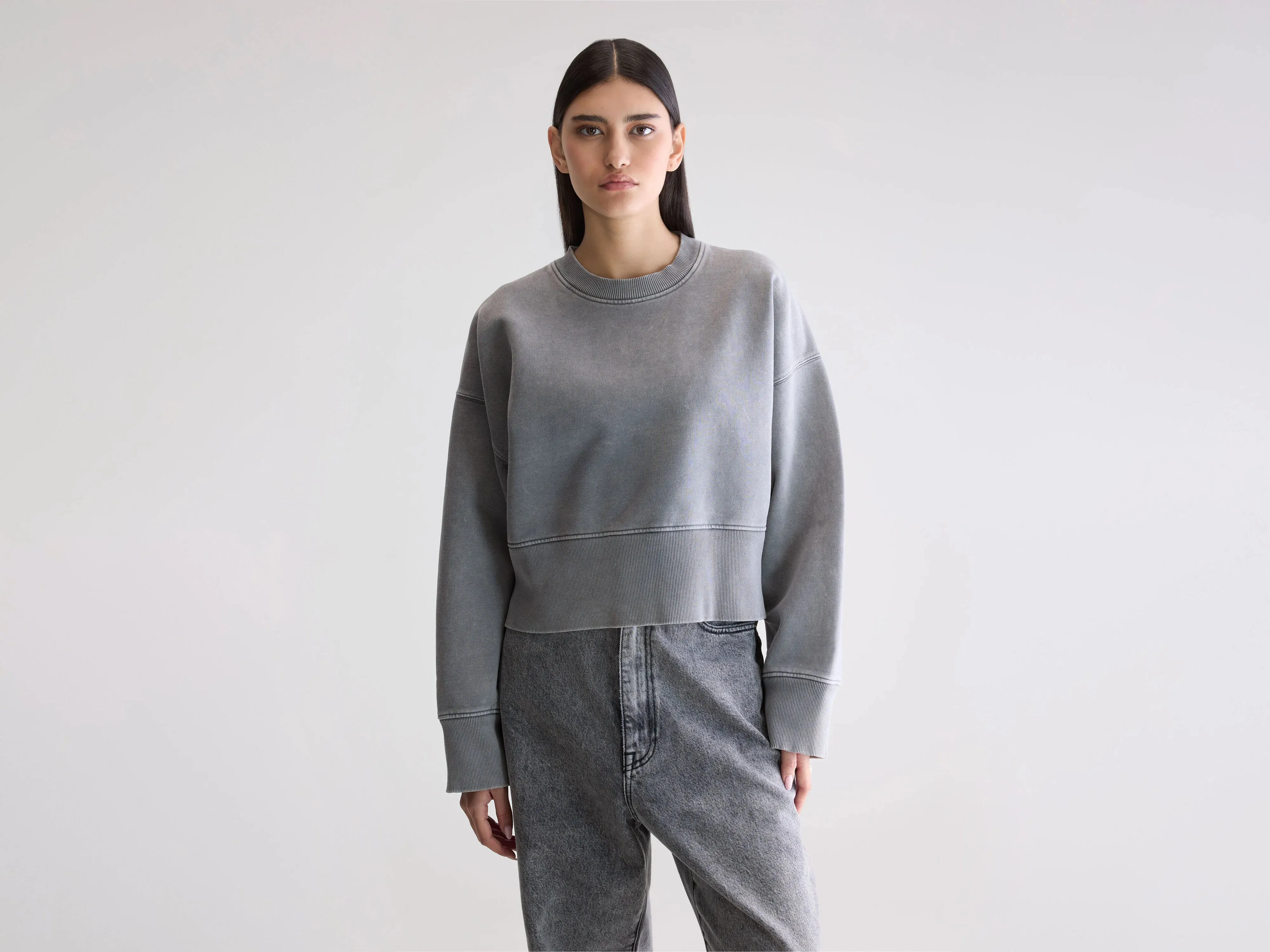 Four Way Stretch Material Wildebeest like Slenni crewneck sweatshirt (252 / W / IRON)