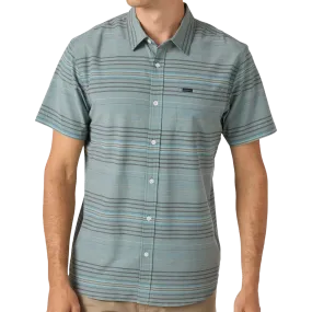 Men's Traverse Stripe Short Sleeve Shirt Layered Collar