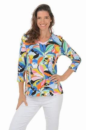 Cabana High-Low Knit Top Comfy Fashion All Season Knit