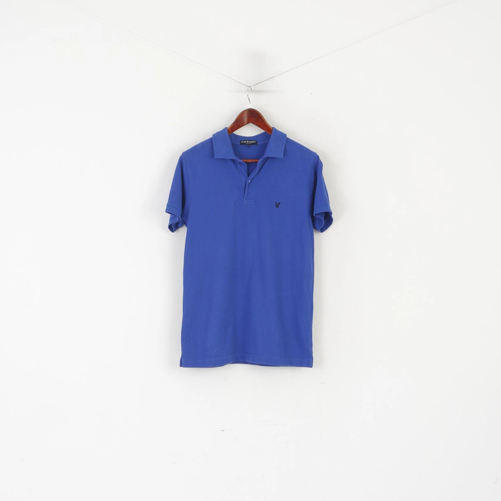 Limited Edition Lyle & Scott Heritage Men S Polo Shirt Blue Cotton Detailed Buttons Plain Top