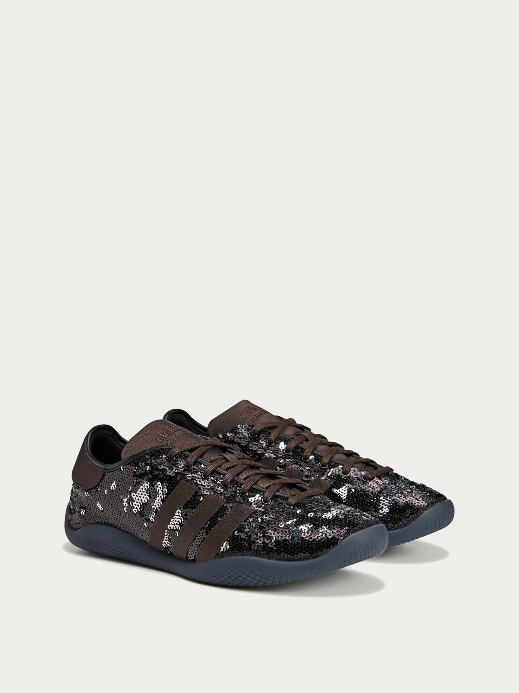 Ground Contact Sole WB Karintha Sequin Lo Sneakers - Dark Brown