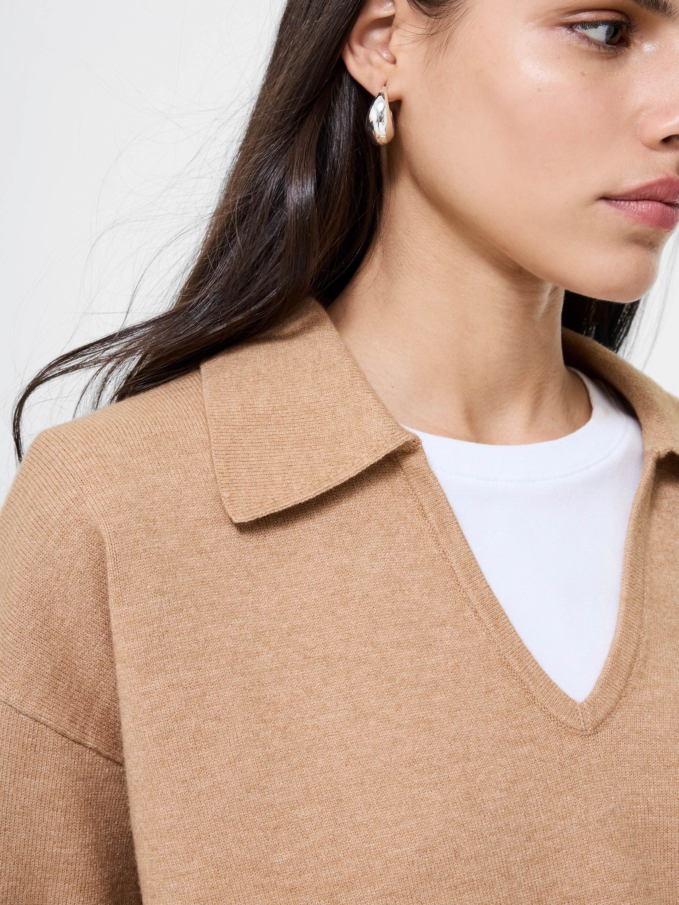 Subtle Details Sloane Knit Collared Pullover