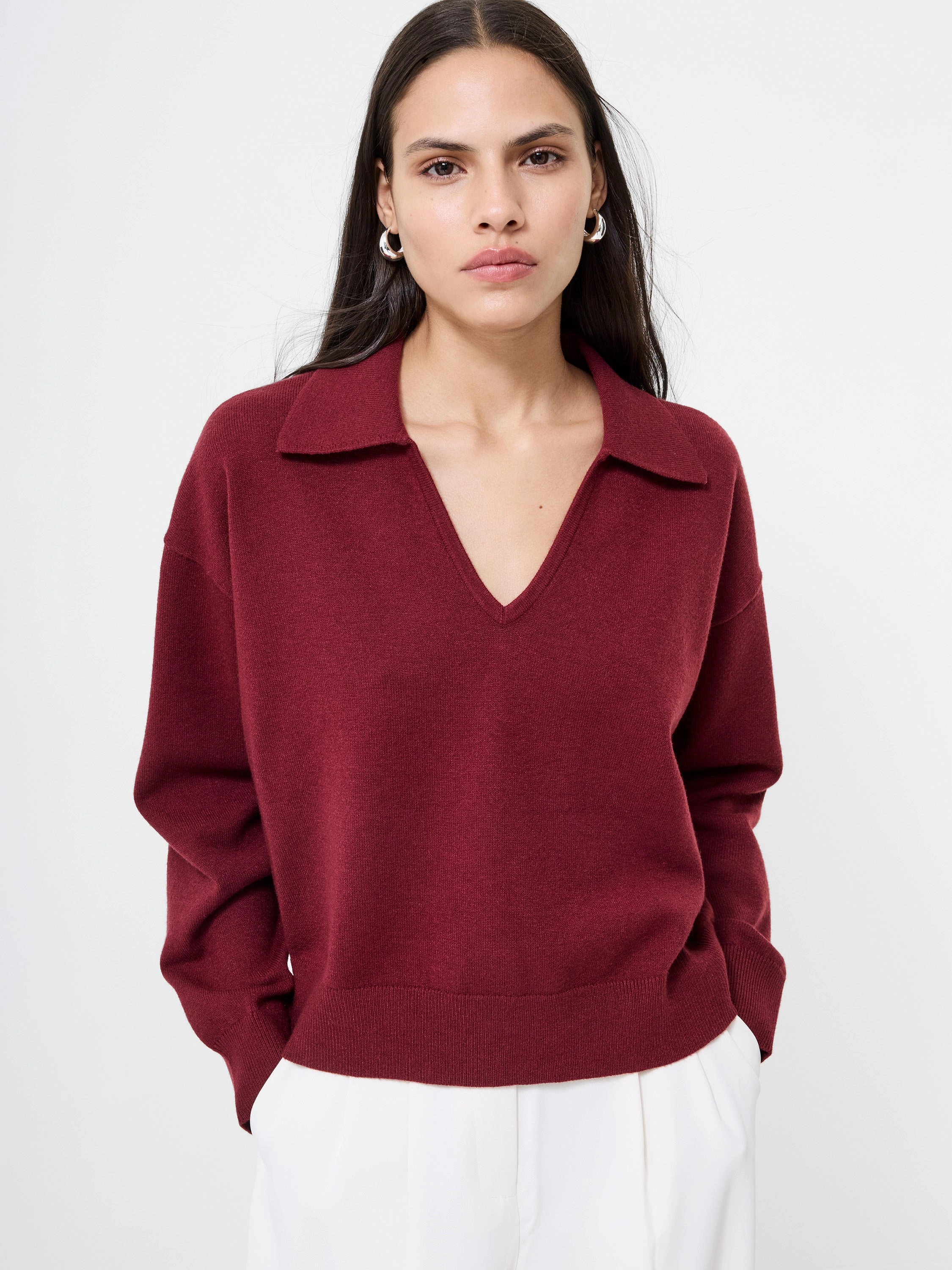 Sloane Knit Collared Pullover Mid Season
