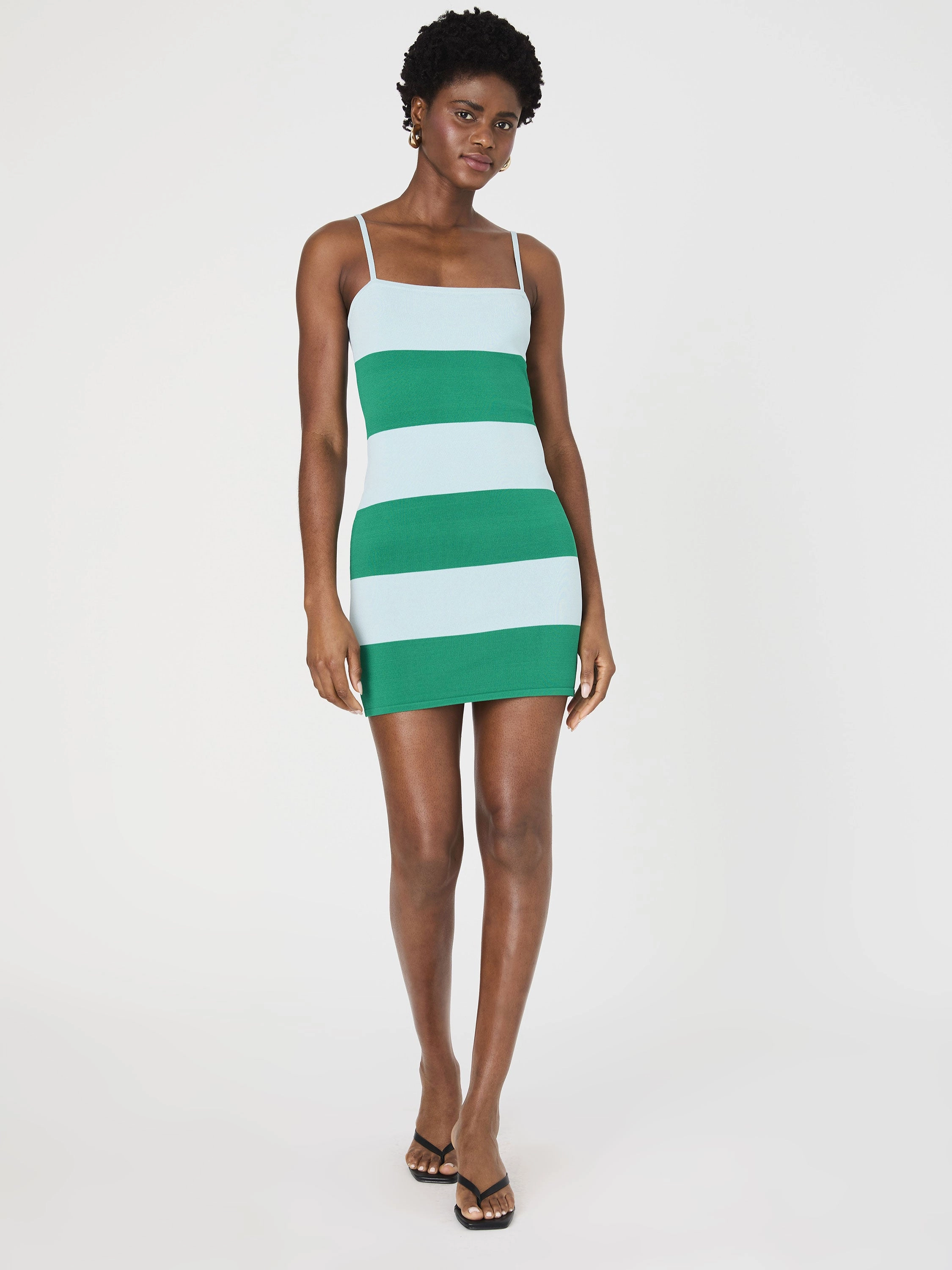 Holiday-Party Bodycon Knit Mini Strappy Dress