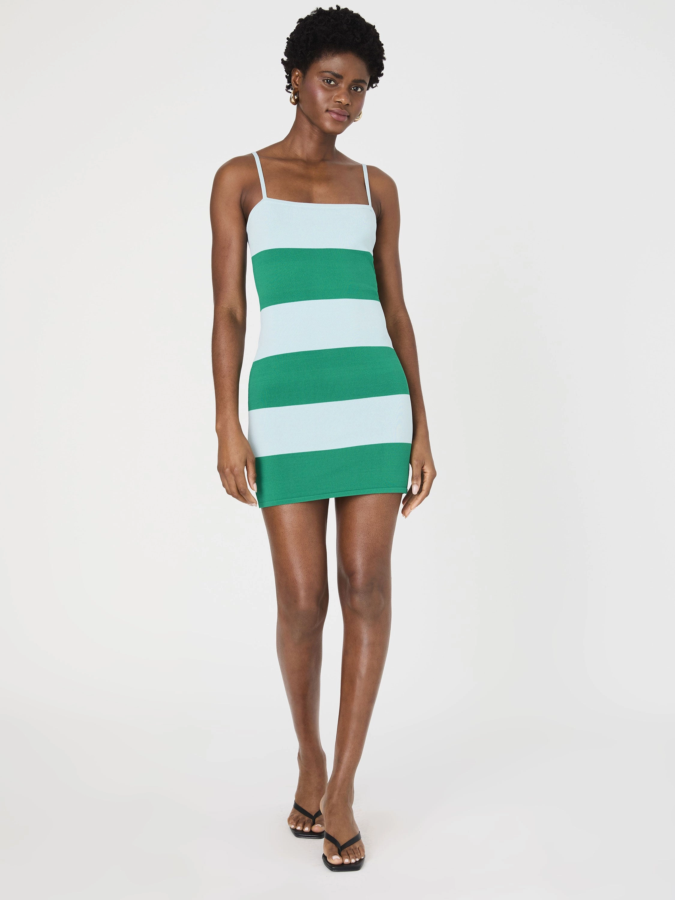 Bodycon Knit Mini Strappy Dress Contemporary Wear