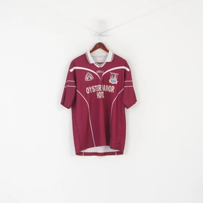 O'Neills Men XL Polo Shirt Maroon Cumann Iomanaioct Gaelic Vintage #22 Jersey Top Modern Outfit