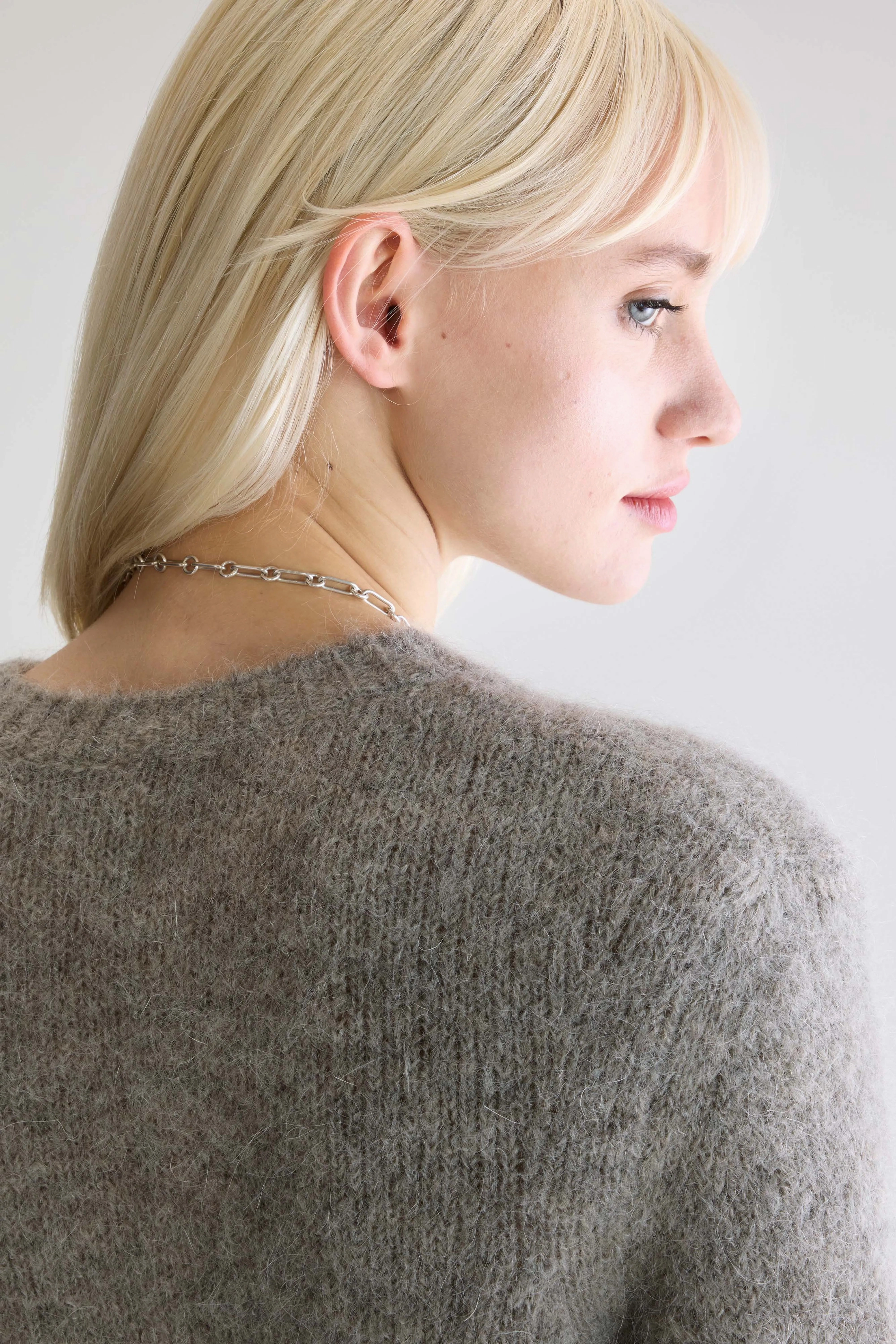 Natural Drape Compact Knit Structure Anco crewneck sweater (252 / W / H. GREY)