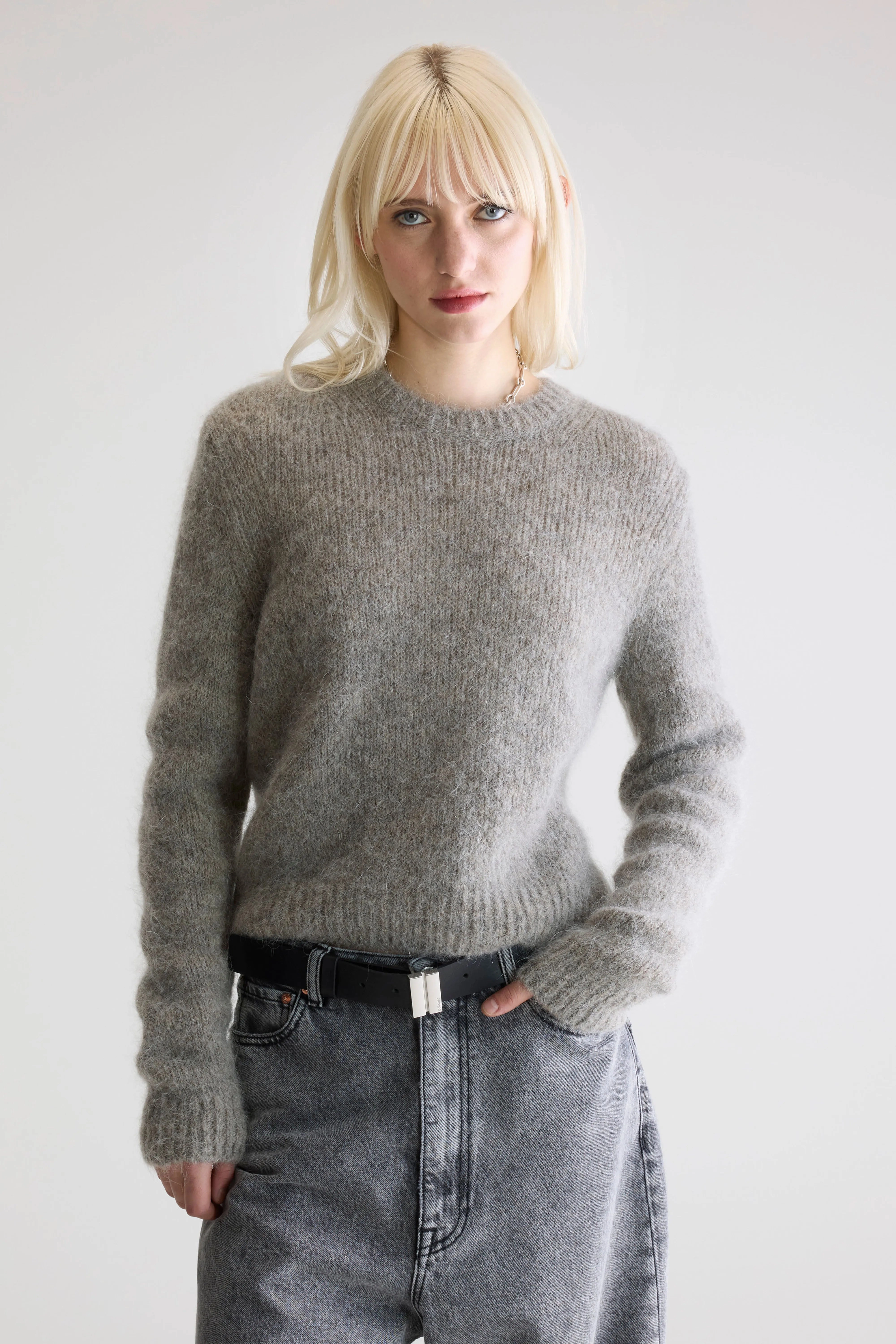 Neutral Tone Colorfast Guide Subtle Elegance Anco crewneck sweater (252 / W / H. GREY)