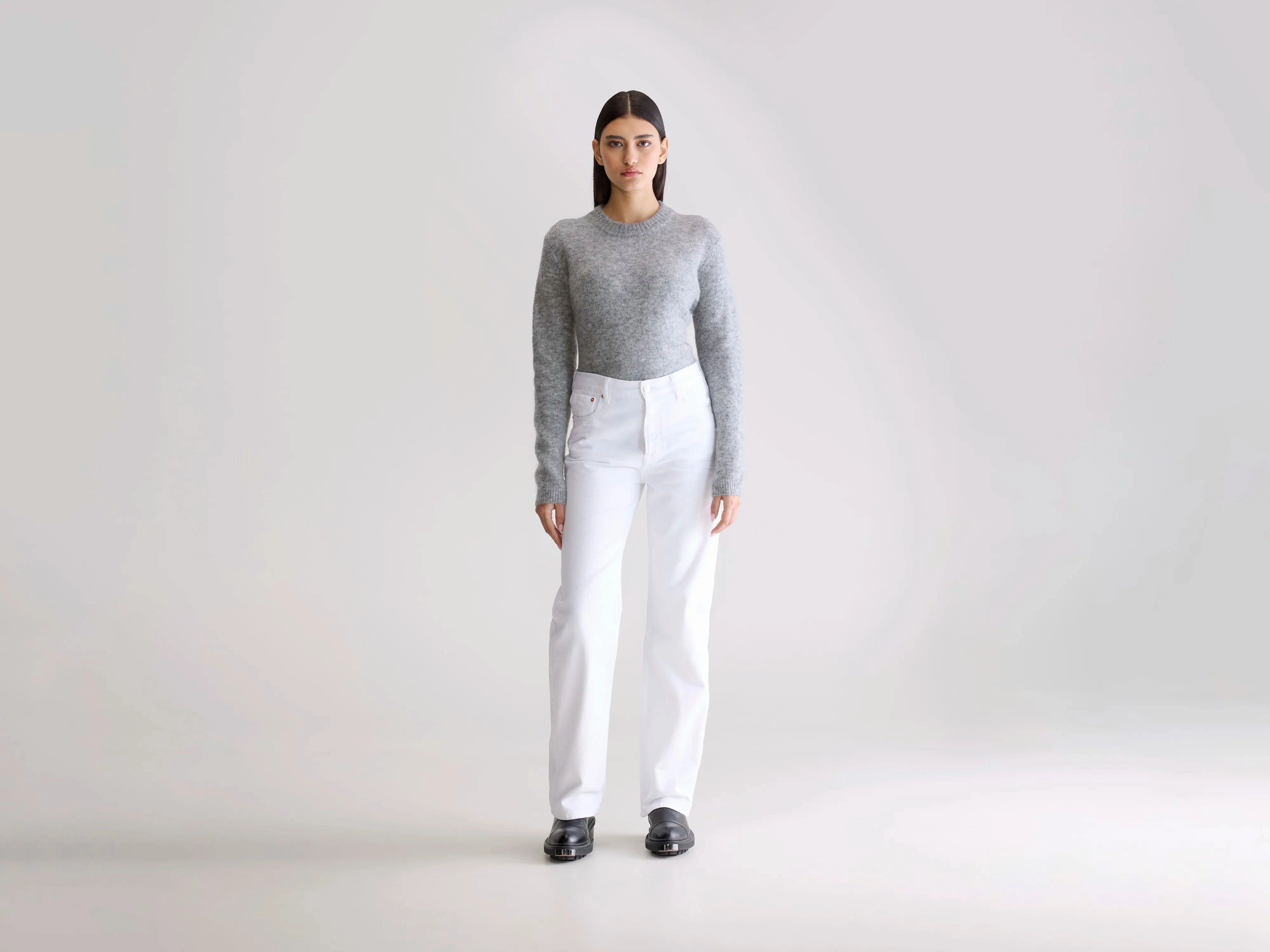 Denim N. 32 straight jeans (252 / W / WHITE) Fashion Routine Rainy Day Chill Outfit Nature Lover