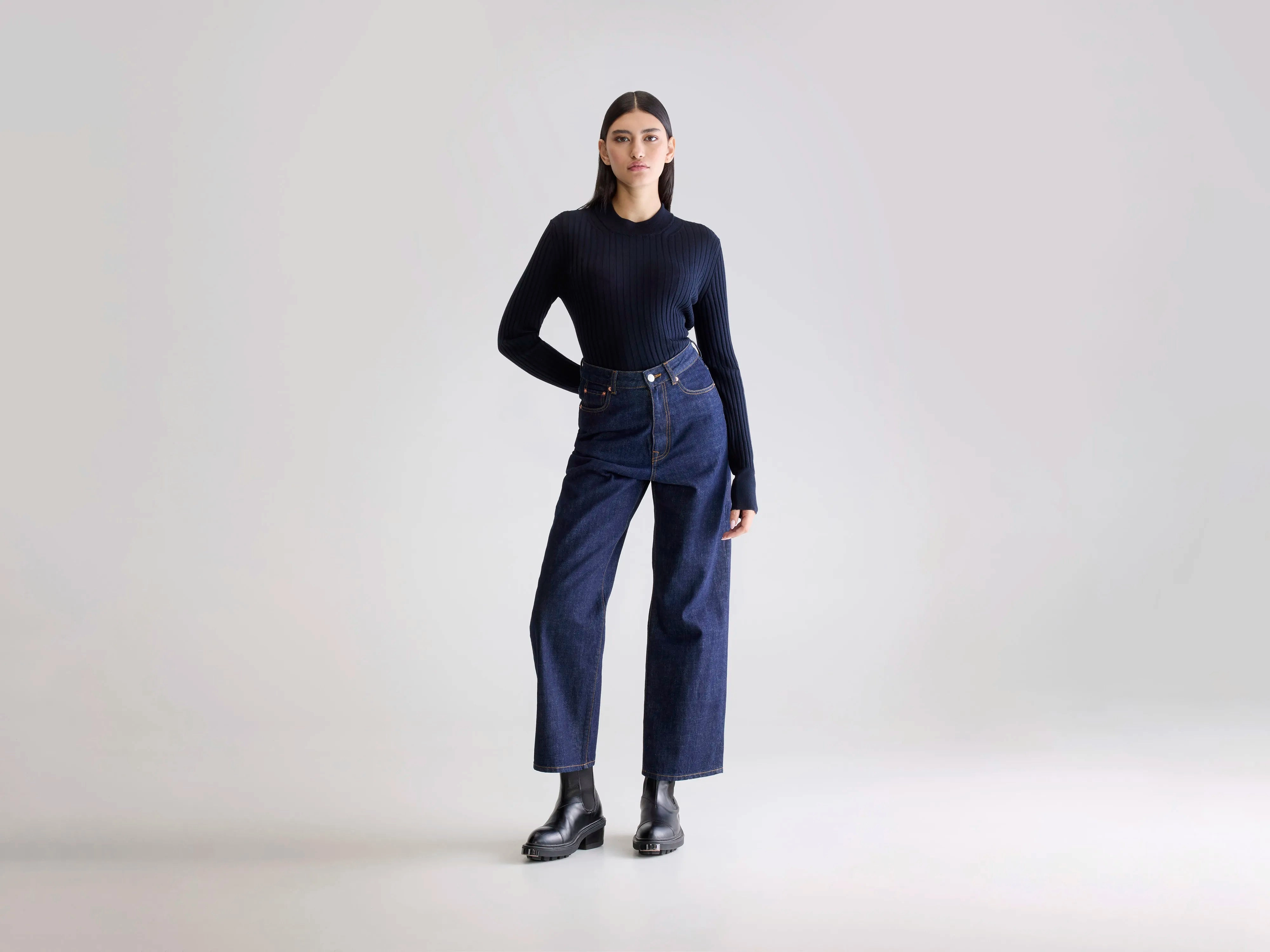 Denim N. 61 wide jeans (252 / W / BLUE RINSE) Date Night Sunny Vibes Lightweight Morning Stroll