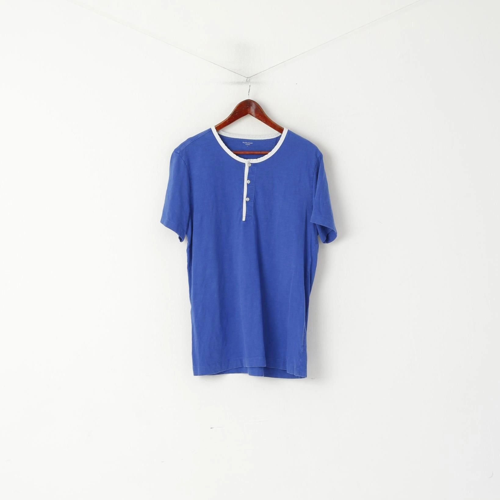Polo Ralph Lauren Sleepwear Men L Shirt Blue Cotton Short Sleeve Top Oversized Fit Summer Favorite