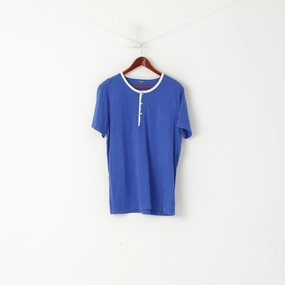 Polo Ralph Lauren Sleepwear Men L Shirt Blue Cotton Short Sleeve Top Oversized Fit Summer Favorite