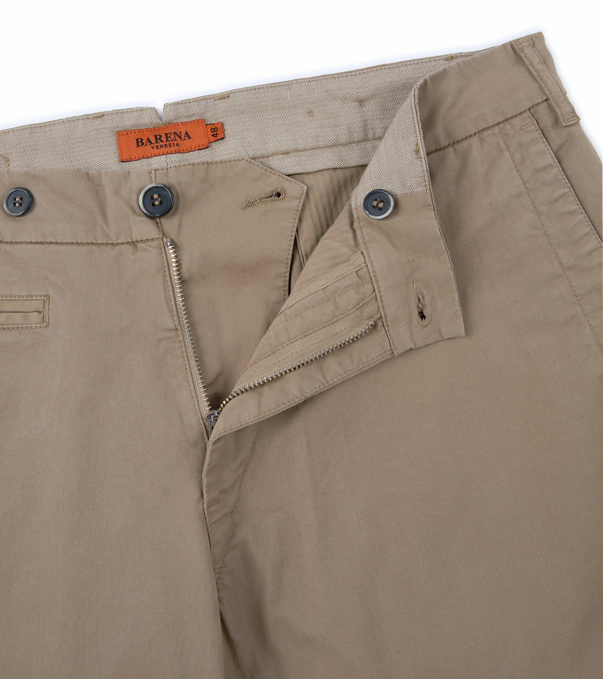Barena Rampin Trevo Cotton Twill Trousers: Tan Relaxed Wear