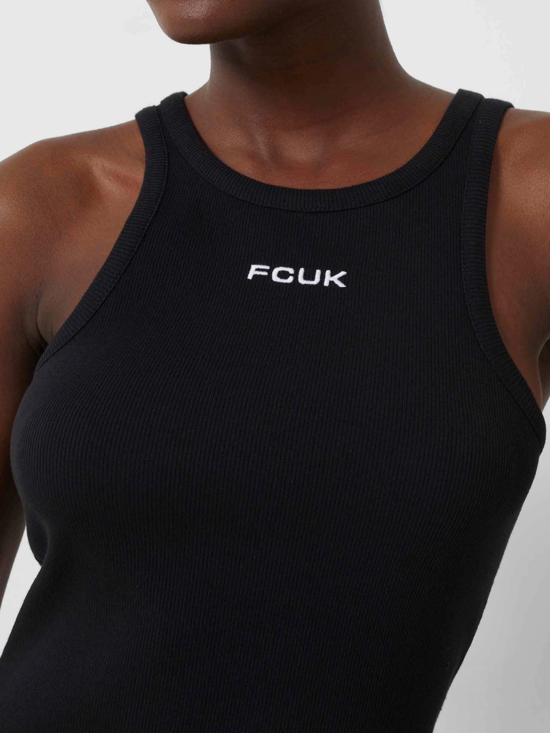 ReinforcedHem light layering FCUK Ribbed Racer Midi Dress