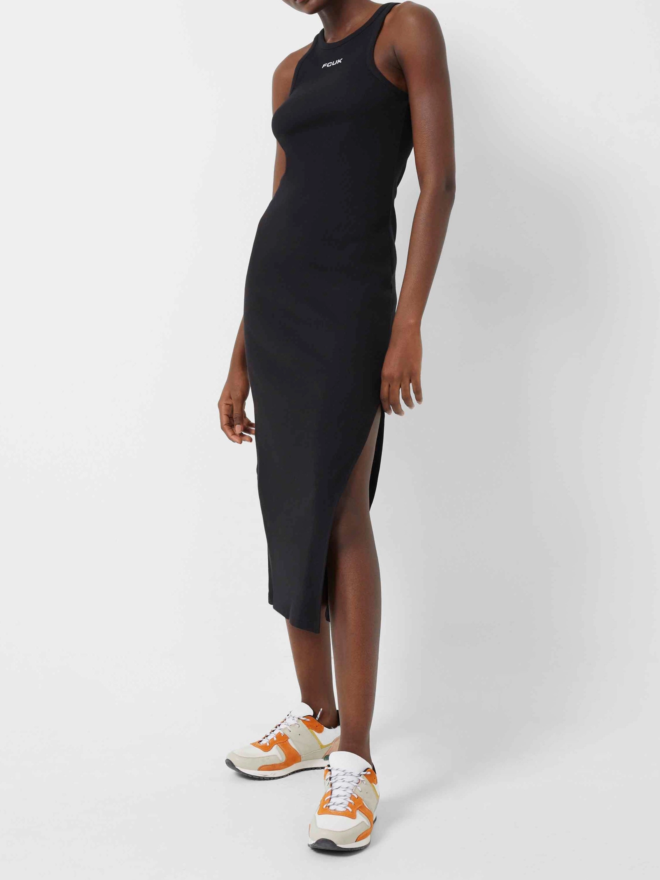 FCUK Ribbed Racer Midi Dress Minimalist feel