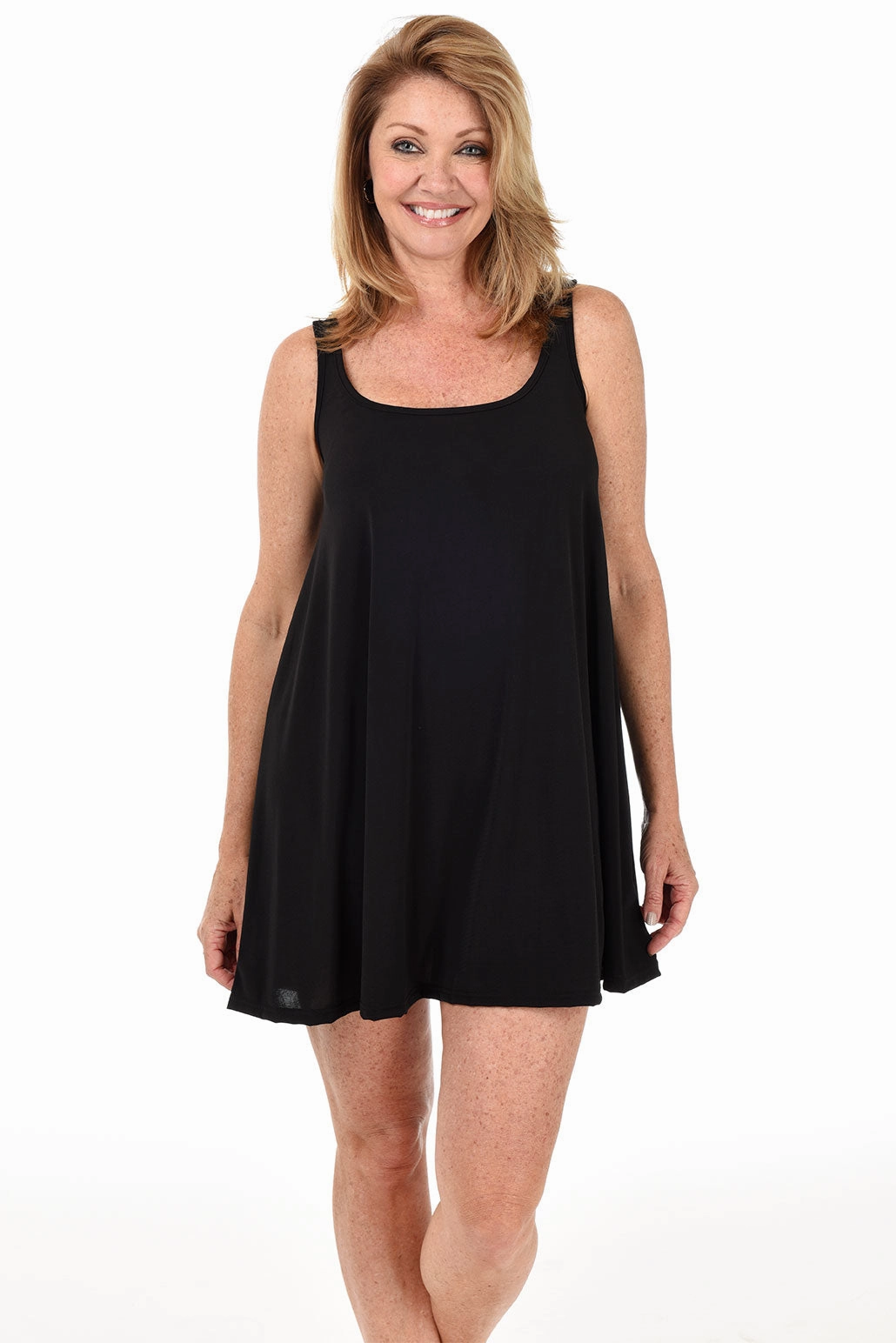Everyday Essential Quick Dry Technology Spa Sleeveless Swing Dress Cover-Up