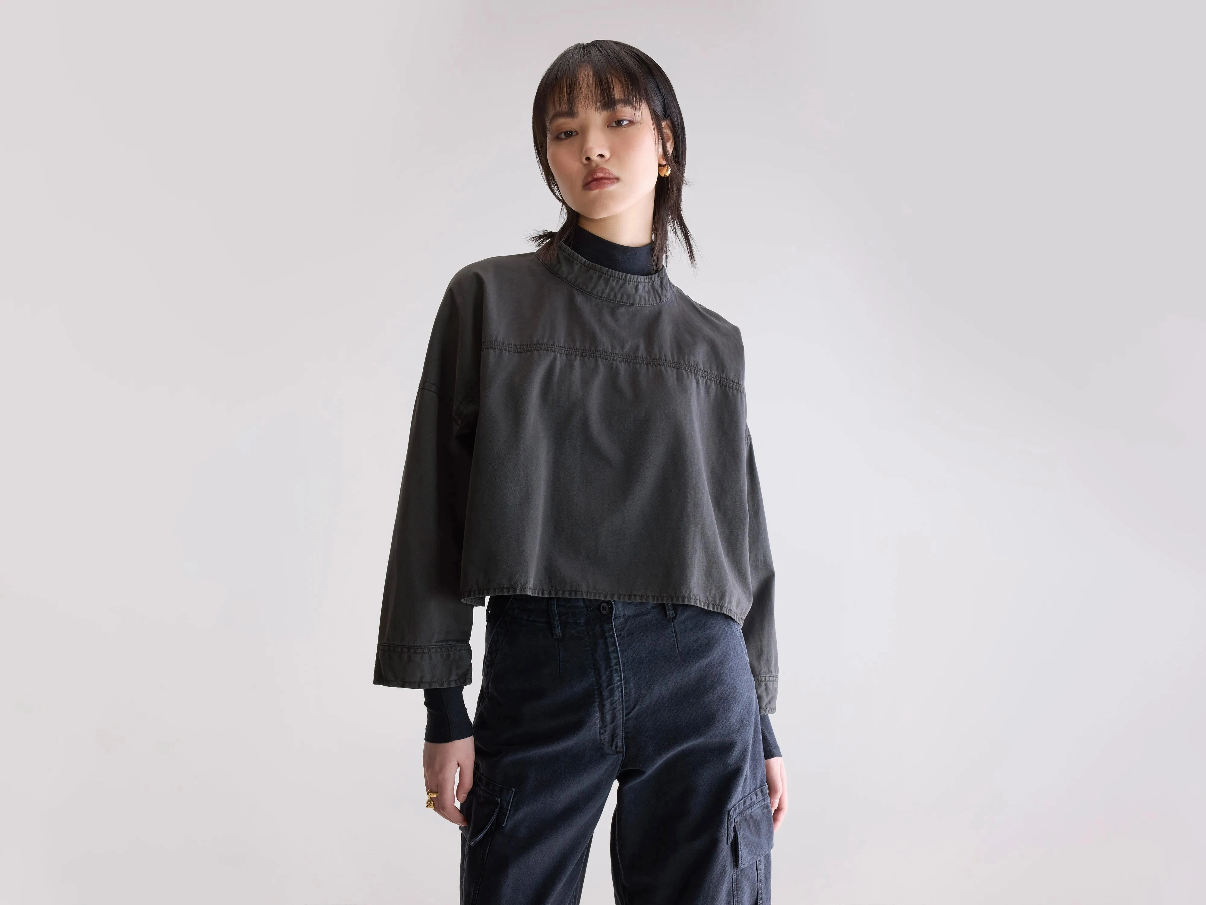 Durable Fabric Waldo relaxed blouse (252 / W / PIRATE)