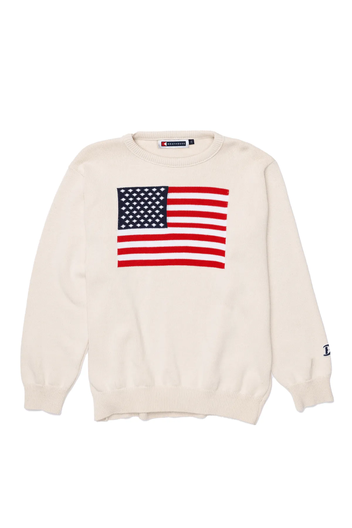 Eland like Unisex American Flag Knit Crew