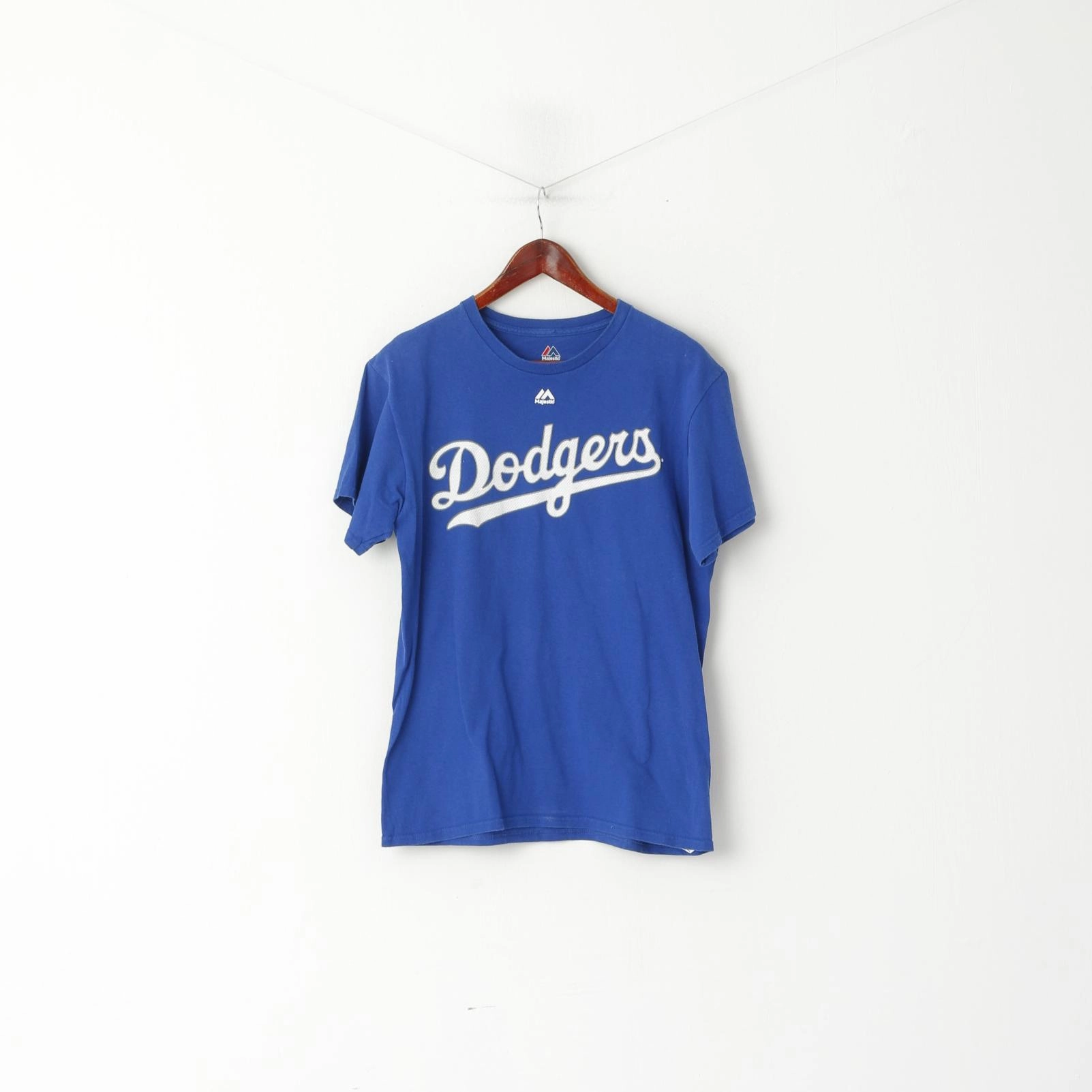 anniversary Weekend Comfort Majestic Men M Shirt Blue Cotton Los Angeles Dodgers Baseball Sport Top