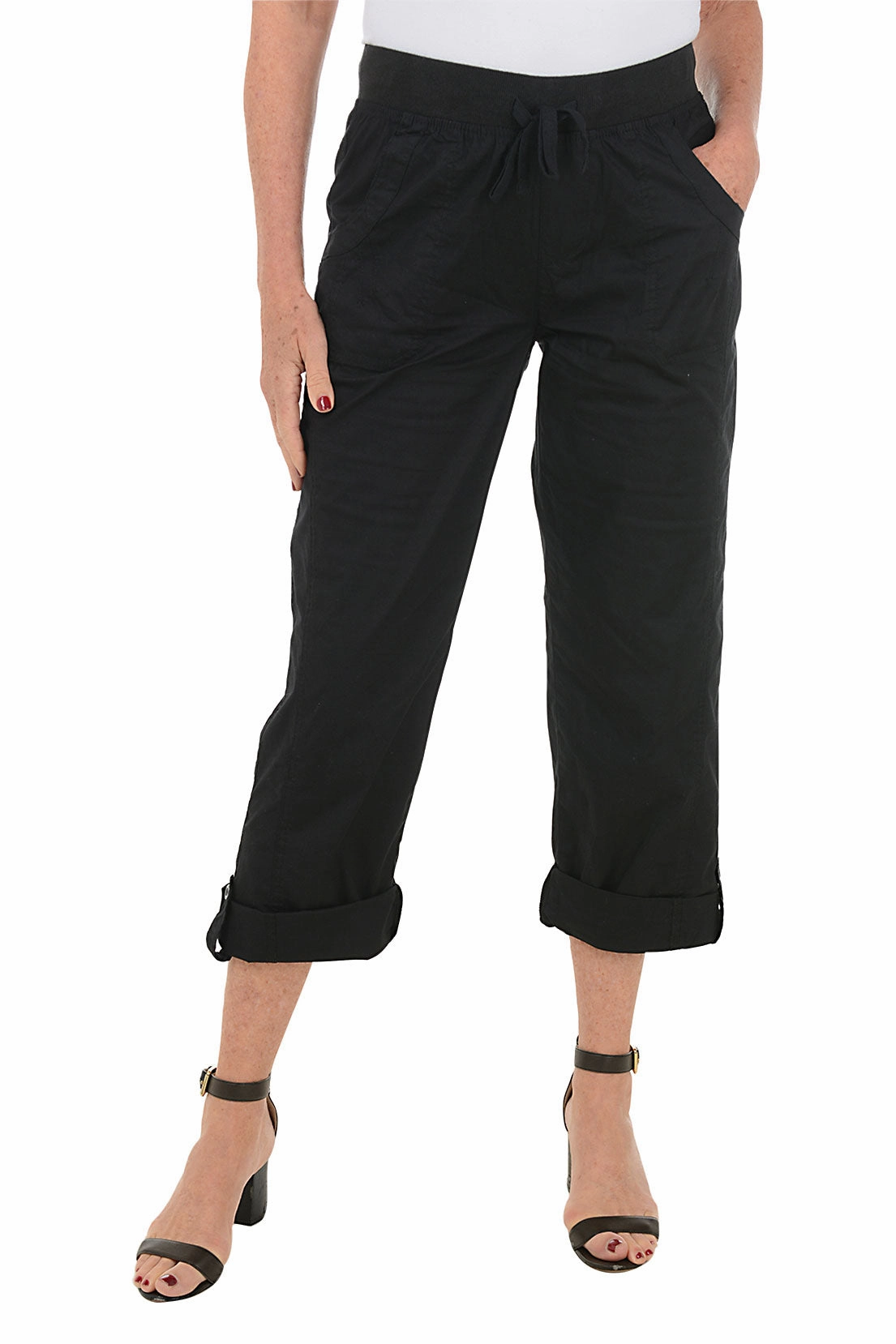 Jemma Roll Leg Ankle Pant Athletic Fit