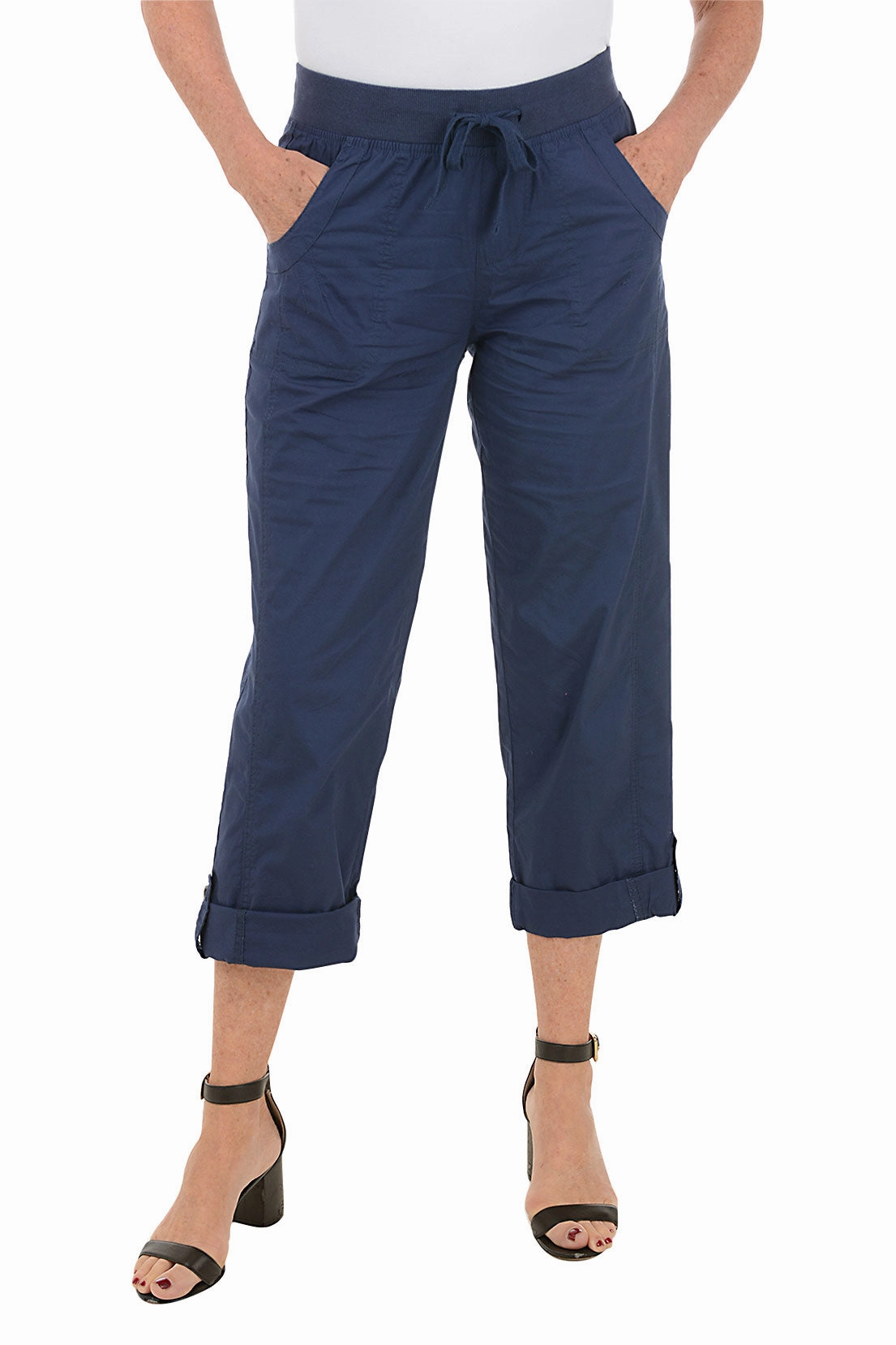 Jemma Roll Leg Ankle Pant Slim Fit Design Day Wear