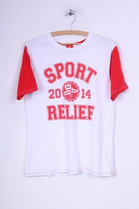 Sport Relief 2014 Mens S T-Shirt Graphic 2014 Run Swim Cycle Summer Top AntiPilling