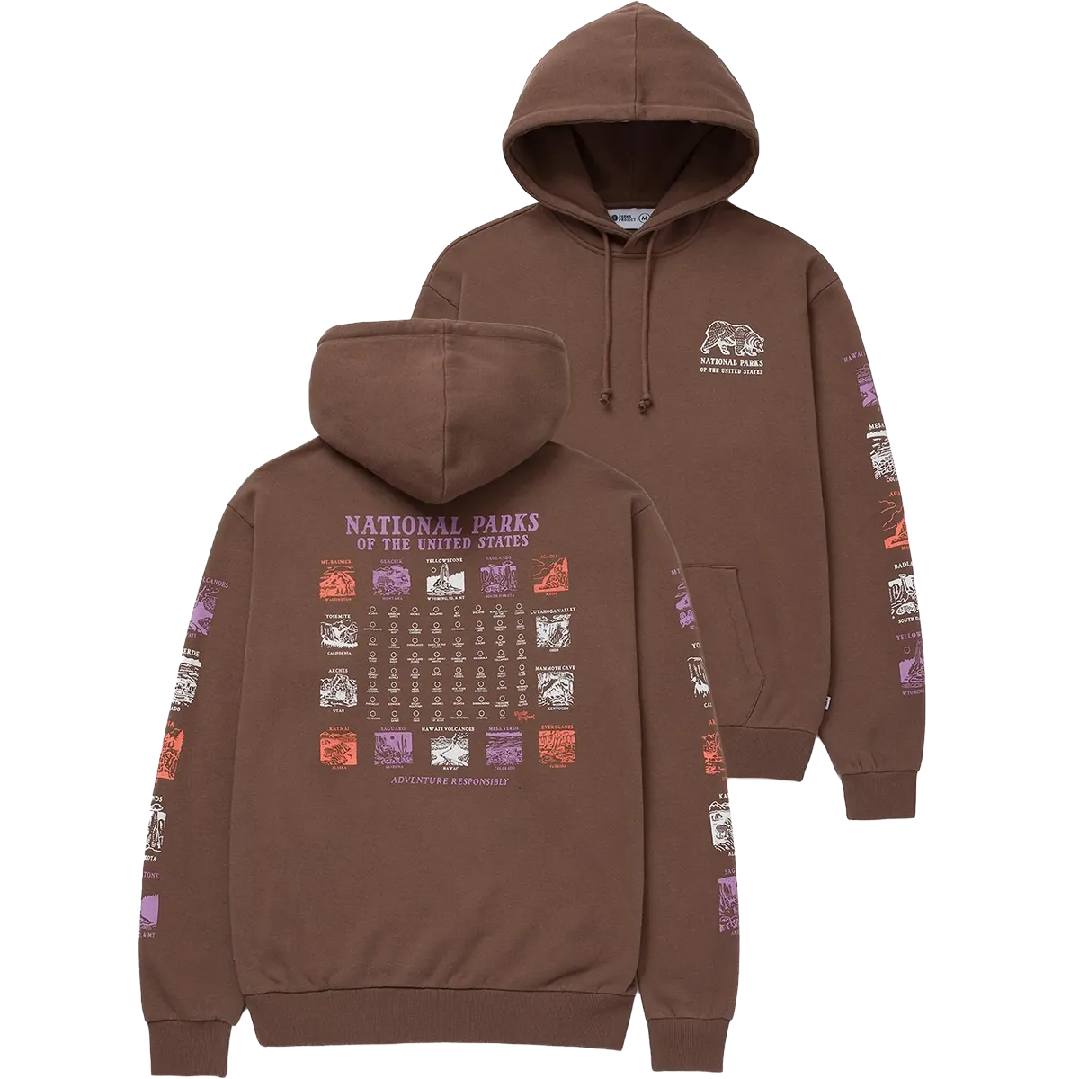 National Parks Pictograms Fill In Hoodie Timeless Hoodie