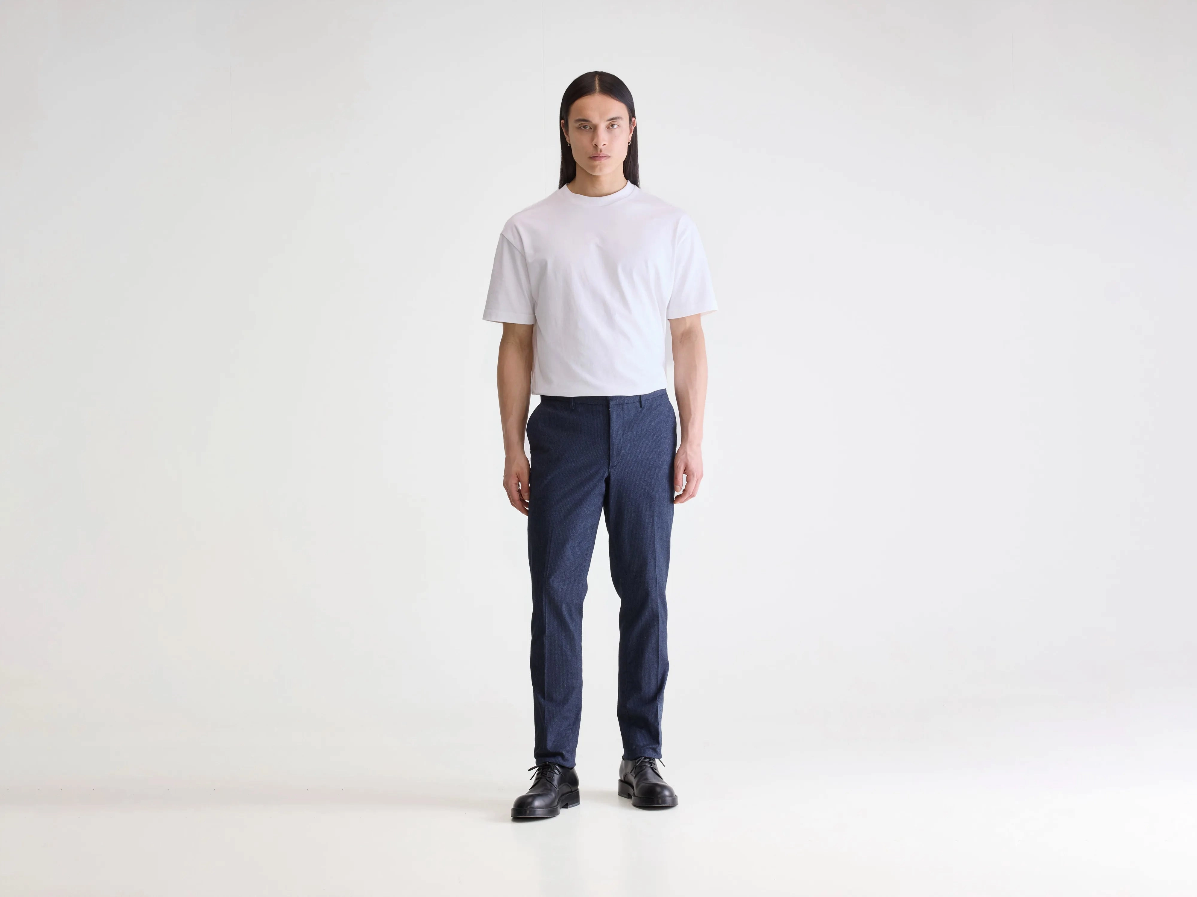 Stanley tapered trousers (252 / M / STRIPE A) Mid Rise Versatile Layer