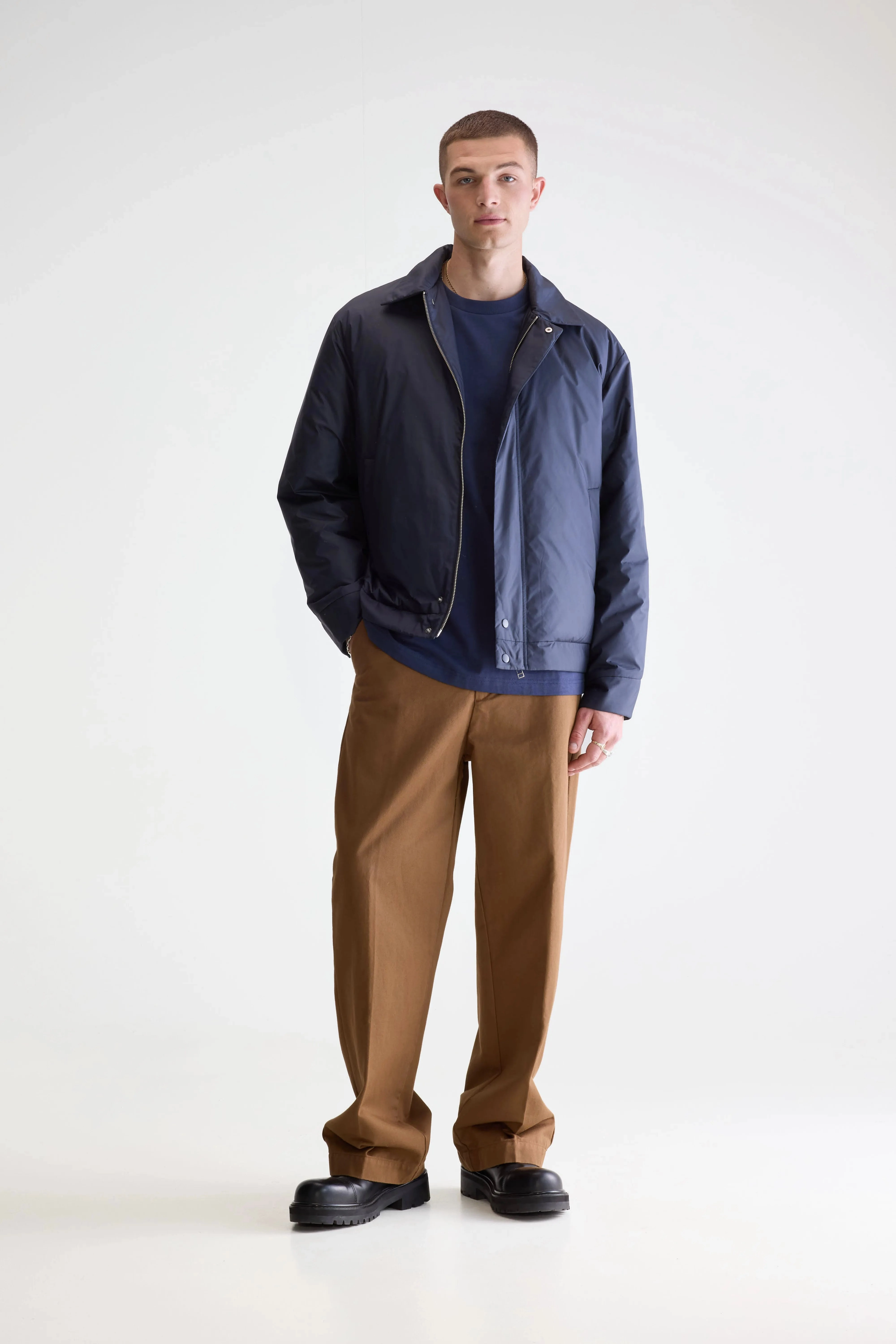 Crisp Air Piece Waterproof Zipper Hammy padded jacket (252 / M / NAVY)